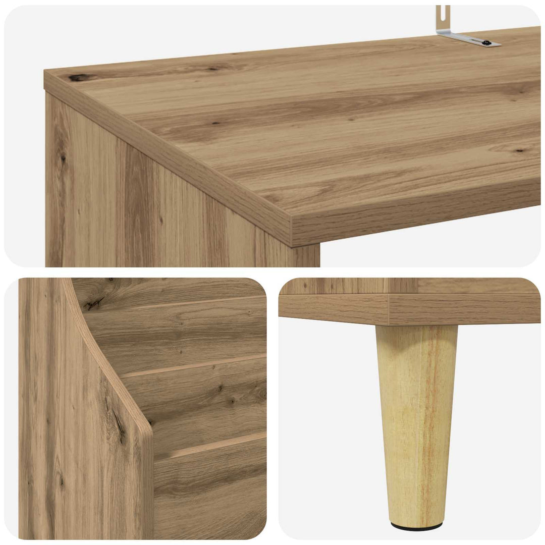 Mediehylle Sæt 3 stk. Artisan-eg 212 x 46 x 112 cm