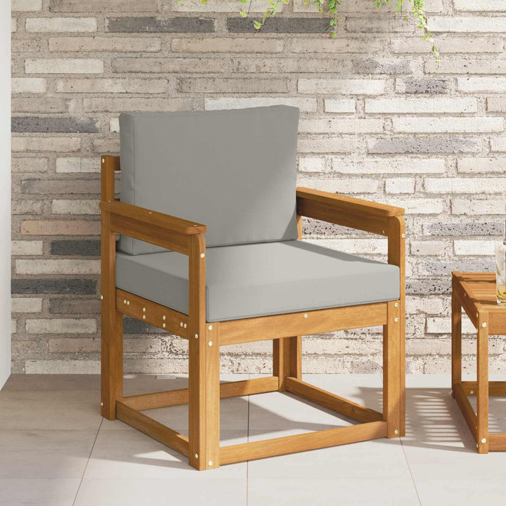 Udendørs sofa Soli Akacietræ og polyester Naturlig og lys grå