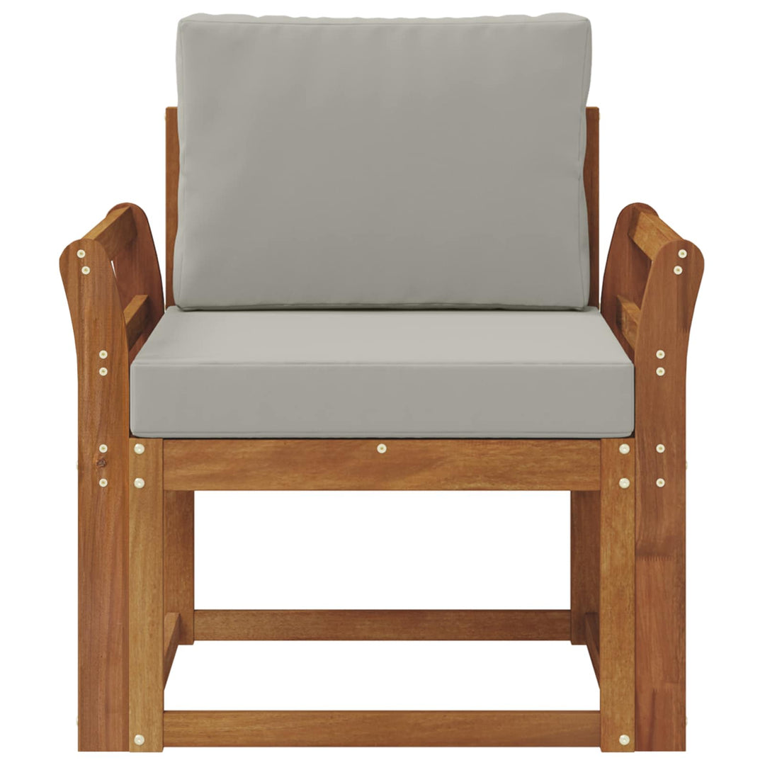 Udendørs sofa Soli Akacietræ og polyester Naturlig og lys grå
