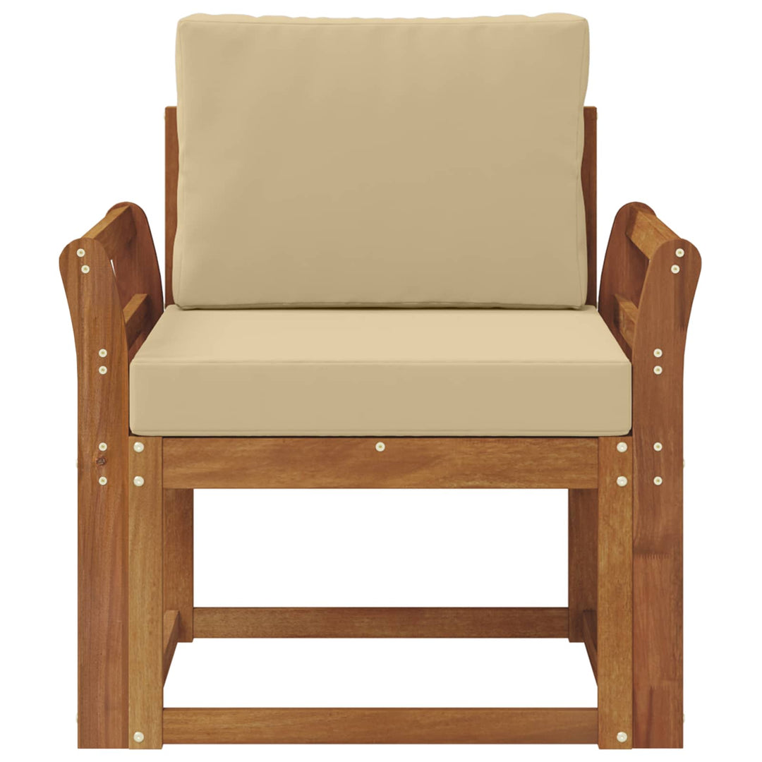 Udendørs sofa Soli Akacietræ og polyester Naturfarvet