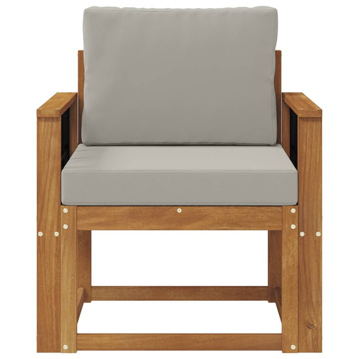 Udendørs sofa Soli Akacietræ og polyester Naturlig og lys grå