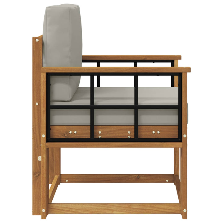 Udendørs sofa Soli Akacietræ og polyester Naturlig og lys grå