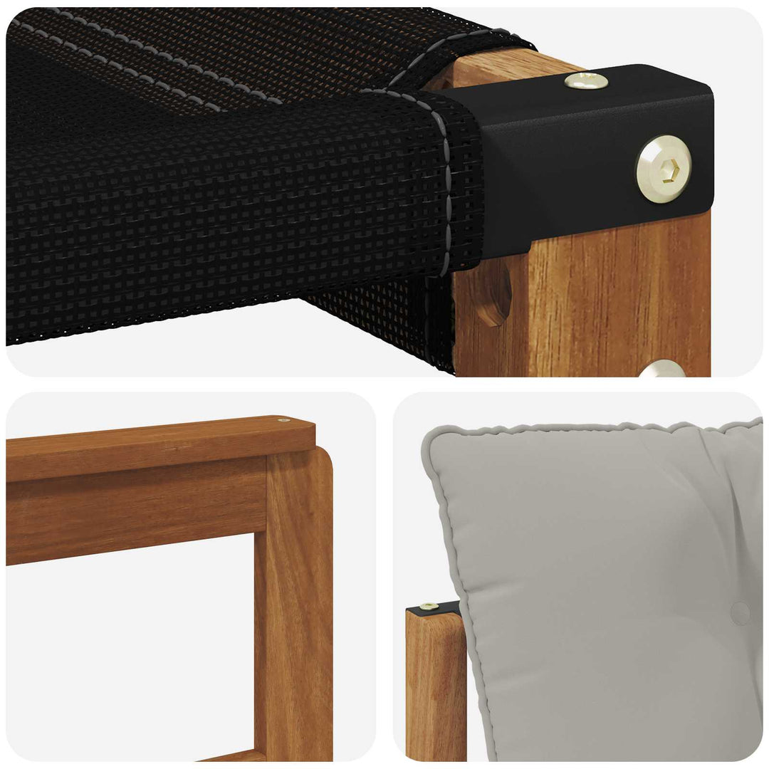 Udendørs sofagruppe Massiv akacietræ og Textilene