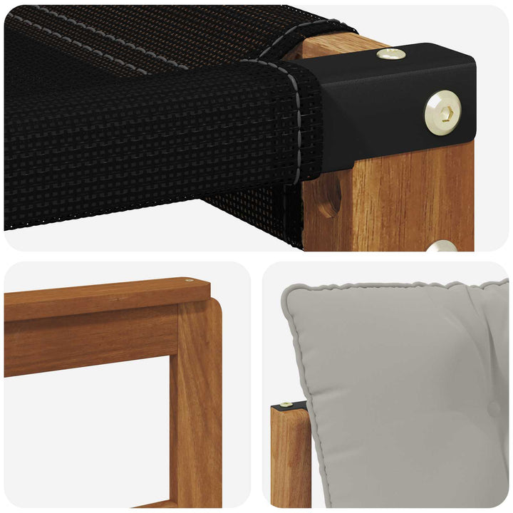 Udendørs sofagruppe Massiv akacietræ og Textilene