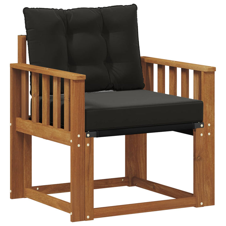 Udendørs sofa Massiv akacietræ og Textilene Naturfarvet