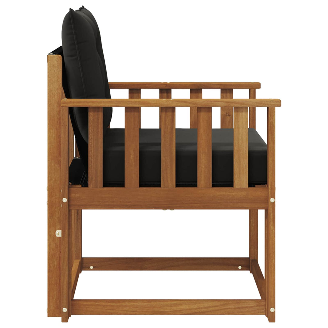 Udendørs sofa Massiv akacietræ og Textilene Naturfarvet