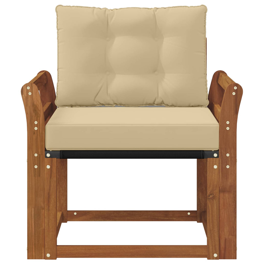 Udendørs sofa Massivt Akacietræ Naturfarvet