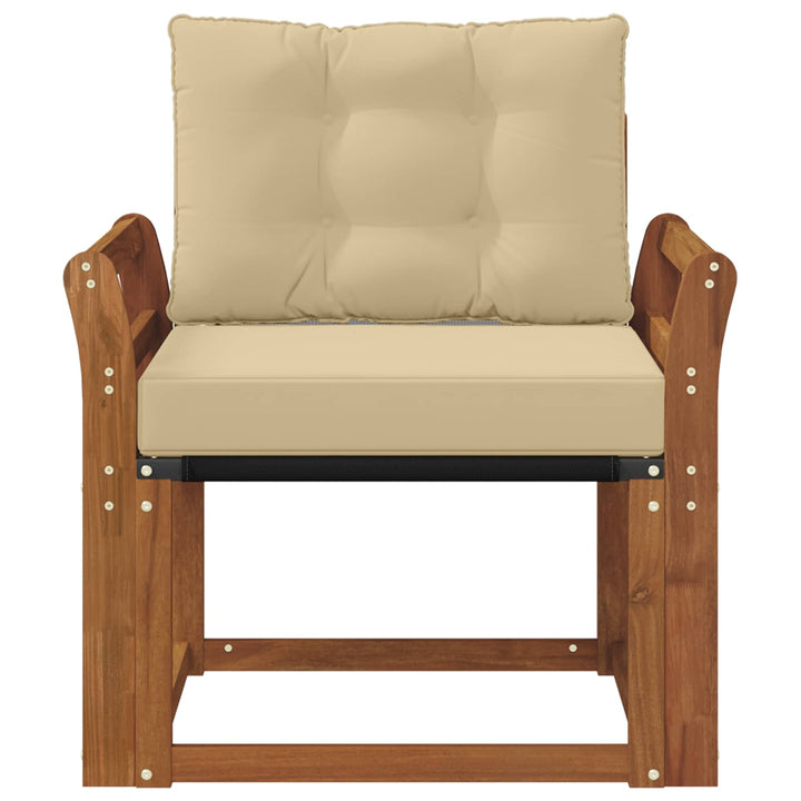Udendørs sofa Massivt Akacietræ Naturfarvet