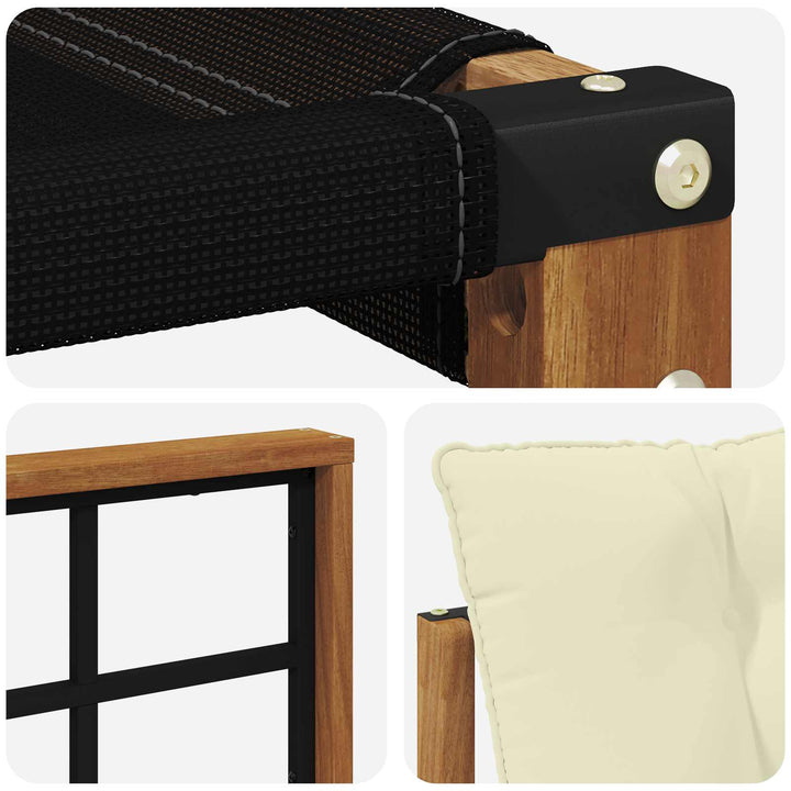 Udendørs sofagruppe Massiv akacietræ og Textilene