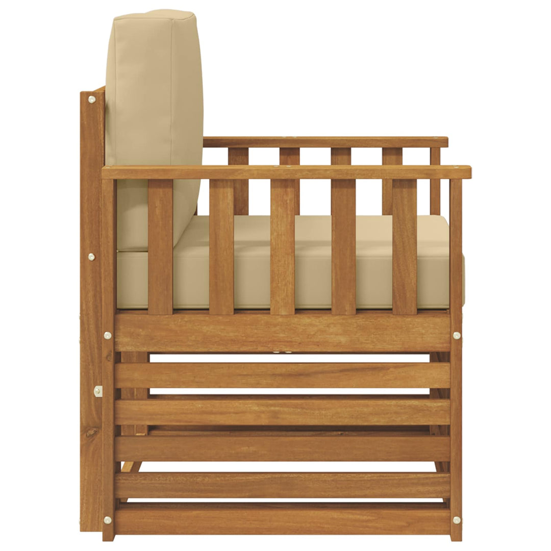 Udendørs sofa Soli Akacietræ og polyester Naturfarvet