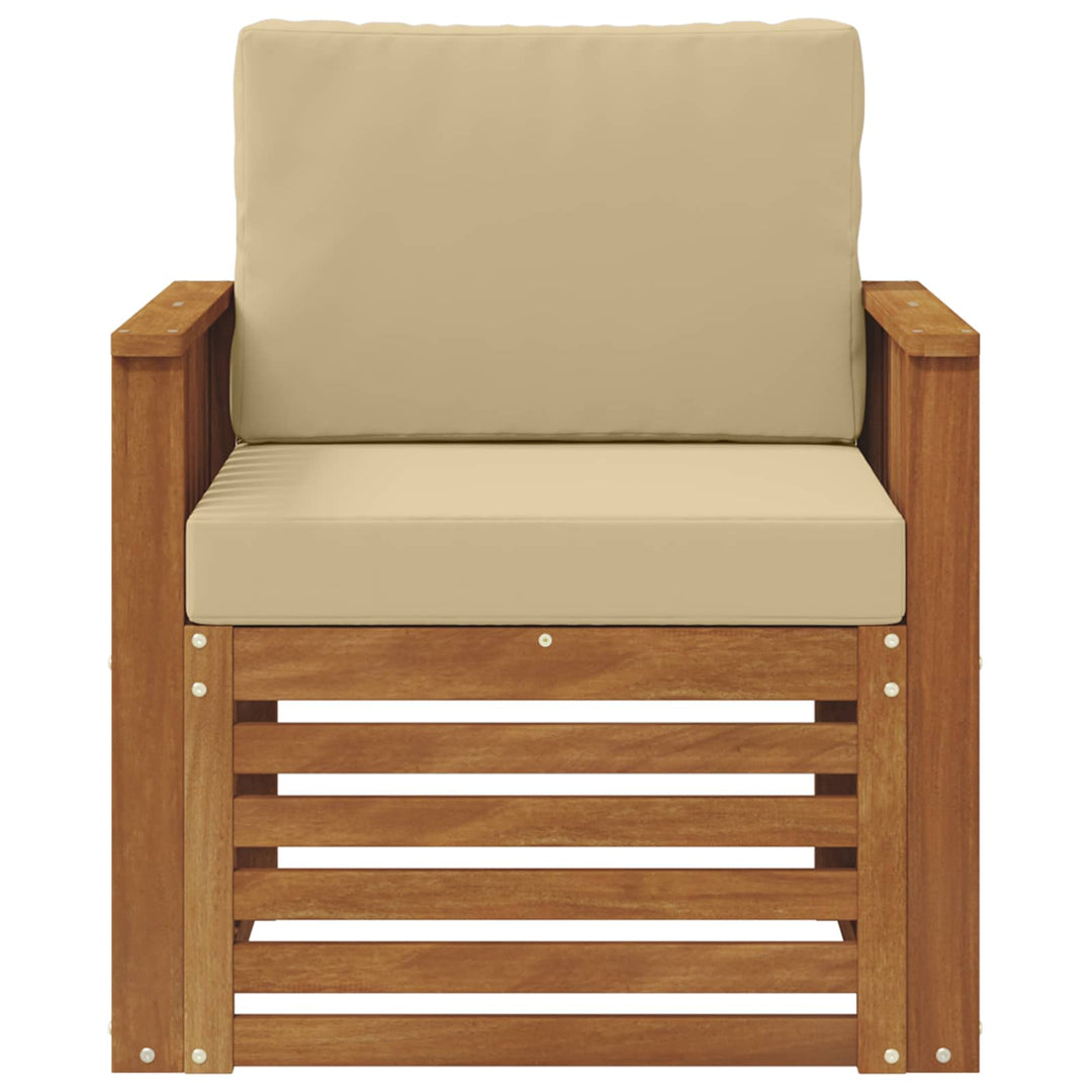 Udendørs sofa Soli Akacietræ og polyester Naturfarvet