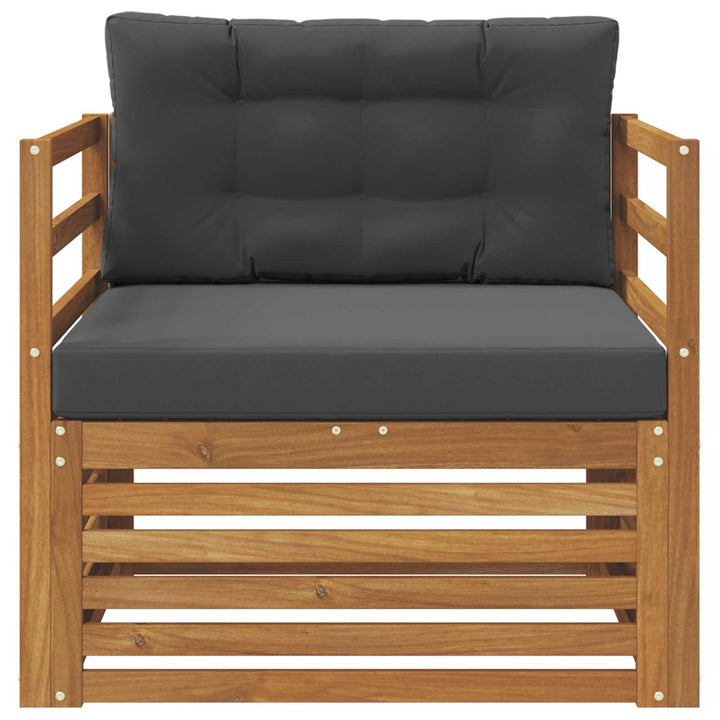 Udendørs sofa Soli Akacietræ og polyester Naturlig og Antracit