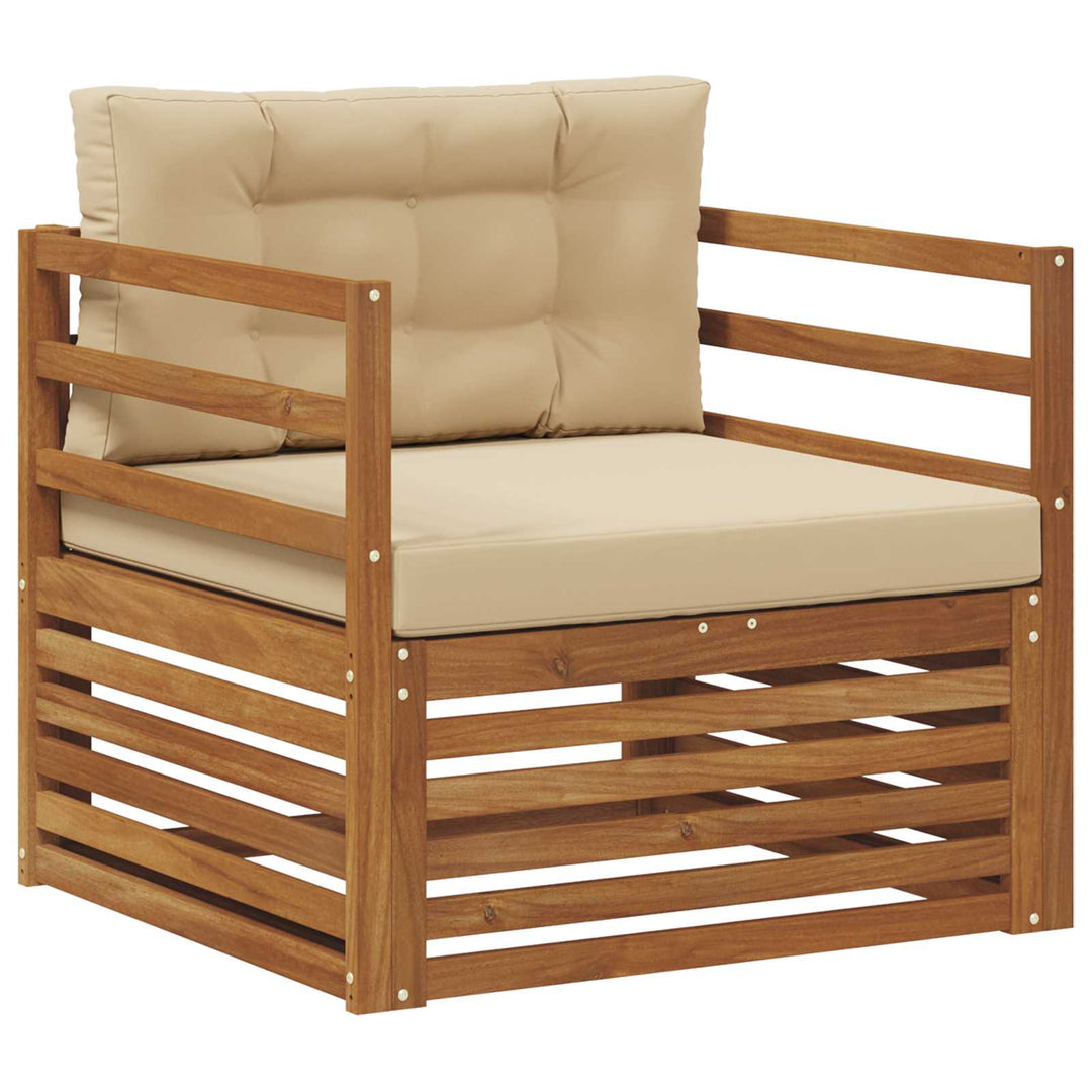 Udendørs sofa Soli Akacietræ og polyester Naturlig og Beige