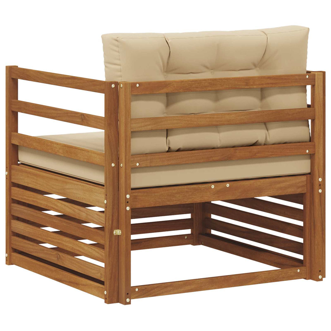 Udendørs sofa Soli Akacietræ og polyester Naturlig og Beige