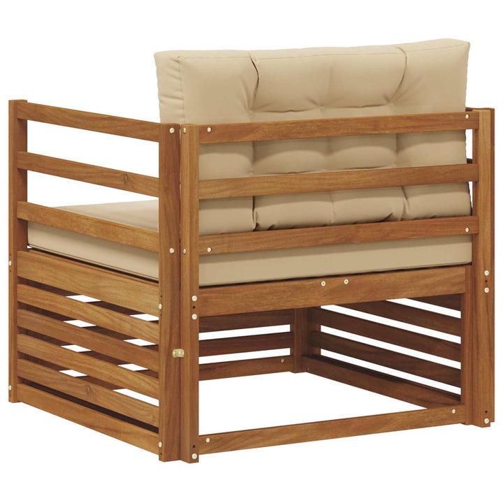 Udendørs sofa Soli Akacietræ og polyester Naturlig og Beige