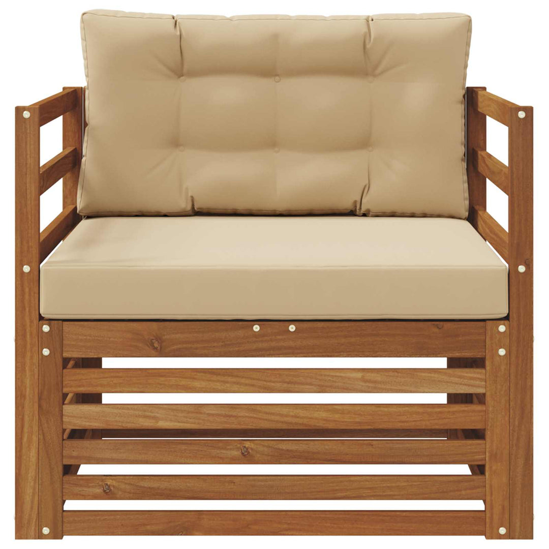 Udendørs sofa Soli Akacietræ og polyester Naturlig og Beige
