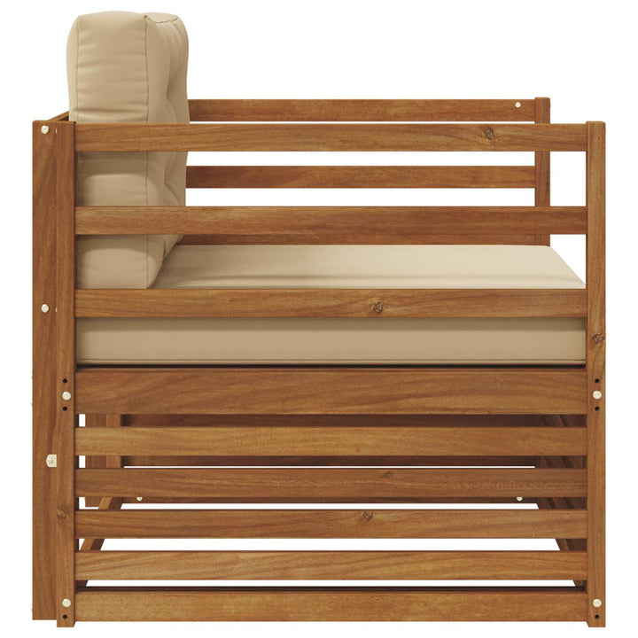 Udendørs sofa Soli Akacietræ og polyester Naturlig og Beige