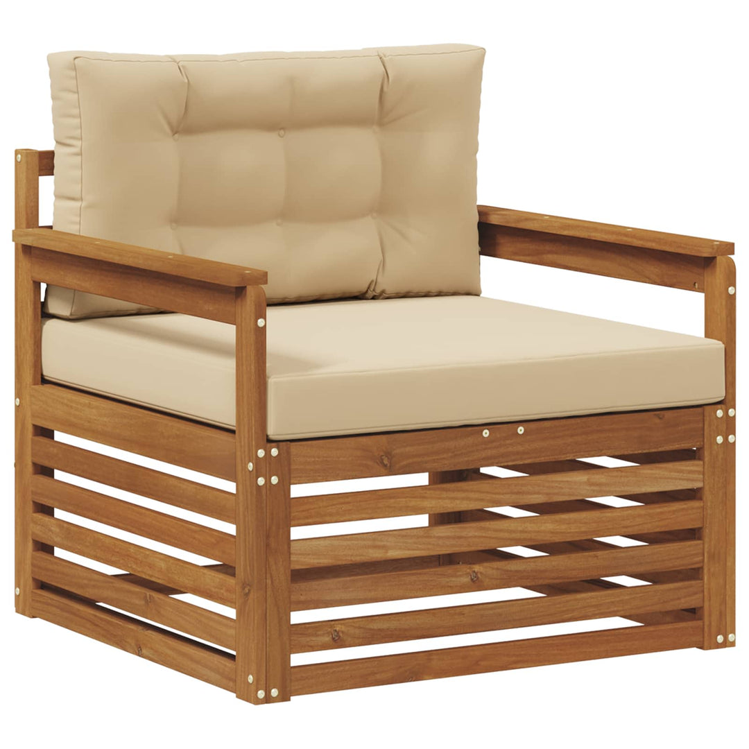 Udendørs sofa Soli Akacietræ og polyester Naturlig og Beige