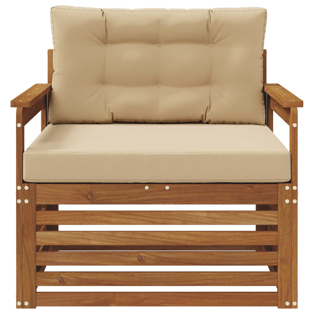 Udendørs sofa Soli Akacietræ og polyester Naturlig og Beige
