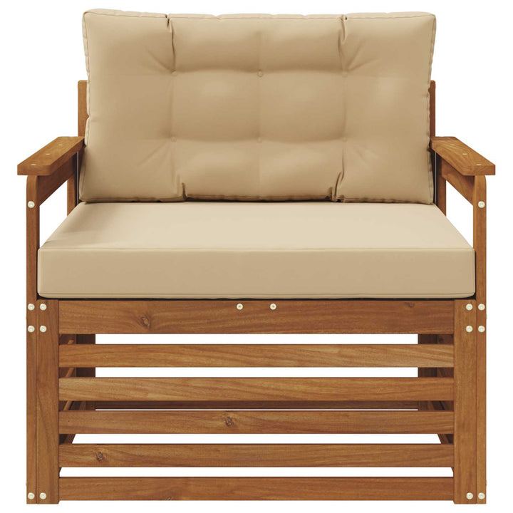 Udendørs sofa Soli Akacietræ og polyester Naturlig og Beige