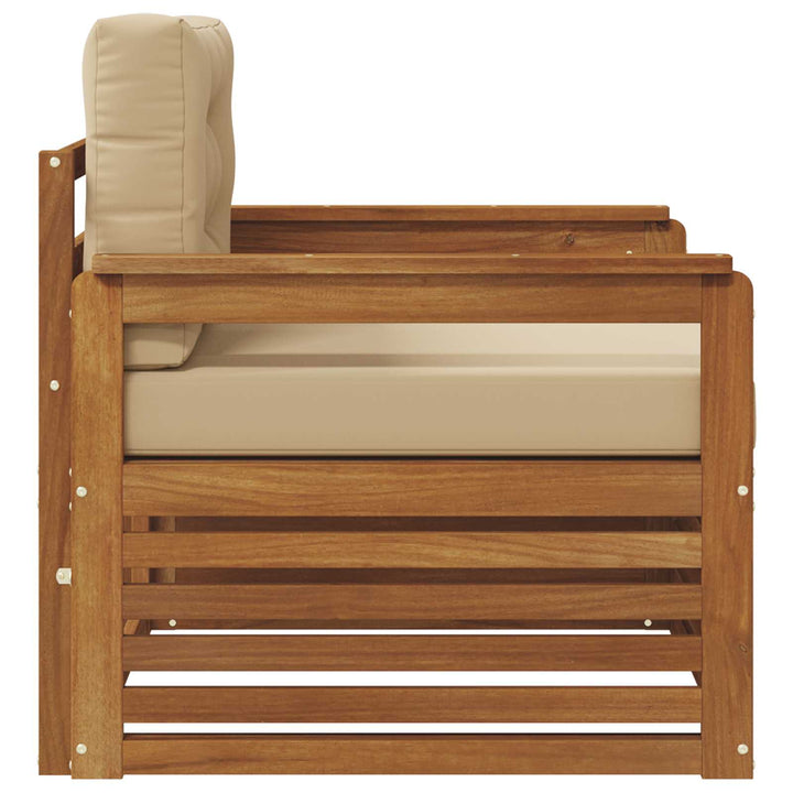 Udendørs sofa Soli Akacietræ og polyester Naturlig og Beige