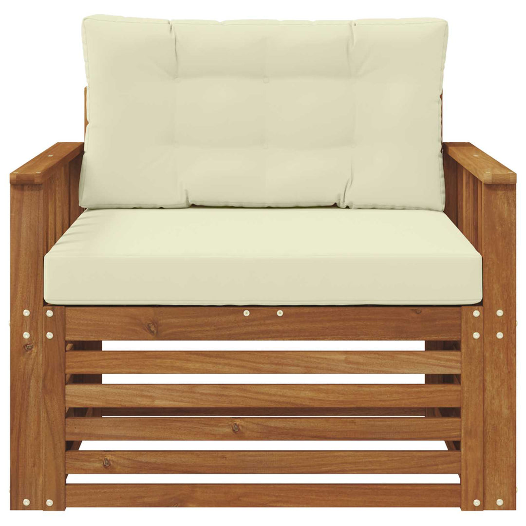 Udendørs sofa Soli Akacietræ og polyester Naturlig og Fløde