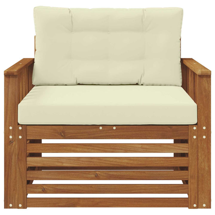 Udendørs sofa Soli Akacietræ og polyester Naturlig og Fløde