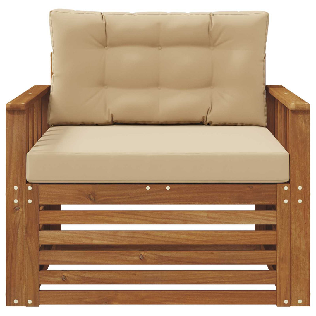 Udendørs sofa Soli Akacietræ og polyester Naturlig og Beige