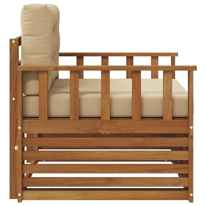 Udendørs sofa Soli Akacietræ og polyester Naturlig og Beige