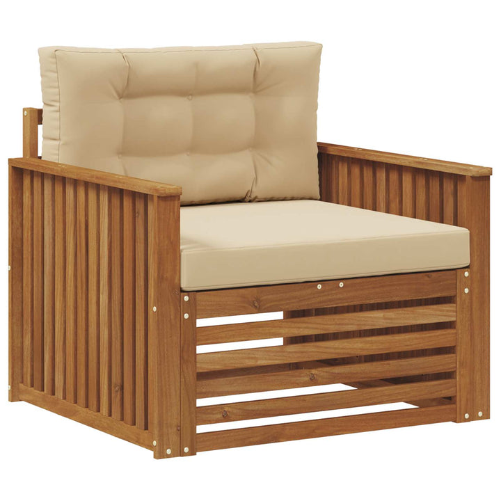 Udendørs sofa Soli Akacietræ og polyester Naturlig og Beige