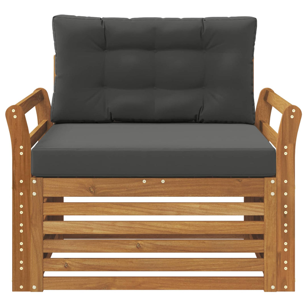 Udendørs sofa Soli Akacietræ og polyester Naturlig og Antracit