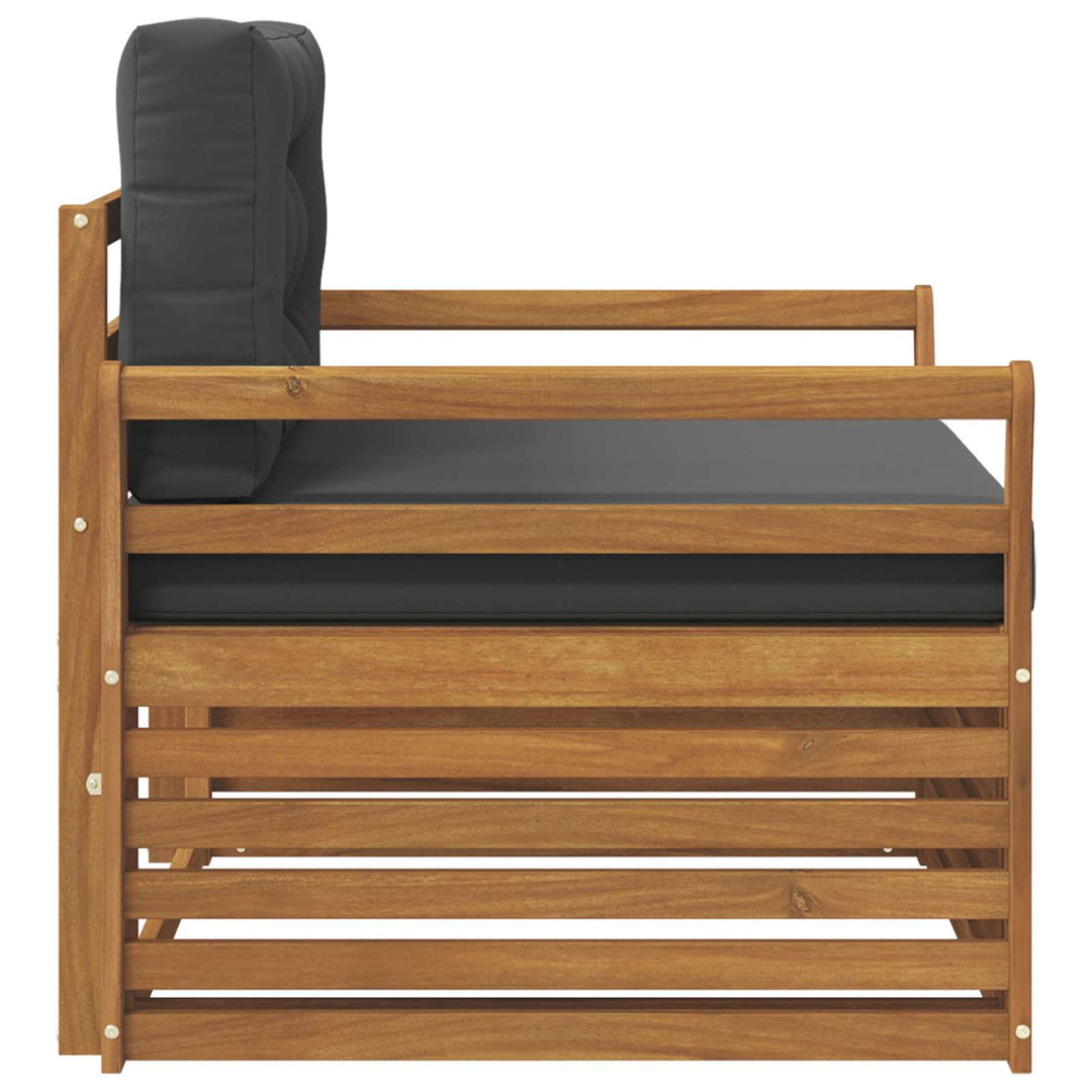 Udendørs sofa Soli Akacietræ og polyester Naturlig og Antracit