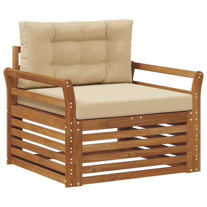 Udendørs sofa Soli Akacietræ og polyester Naturlig og Beige