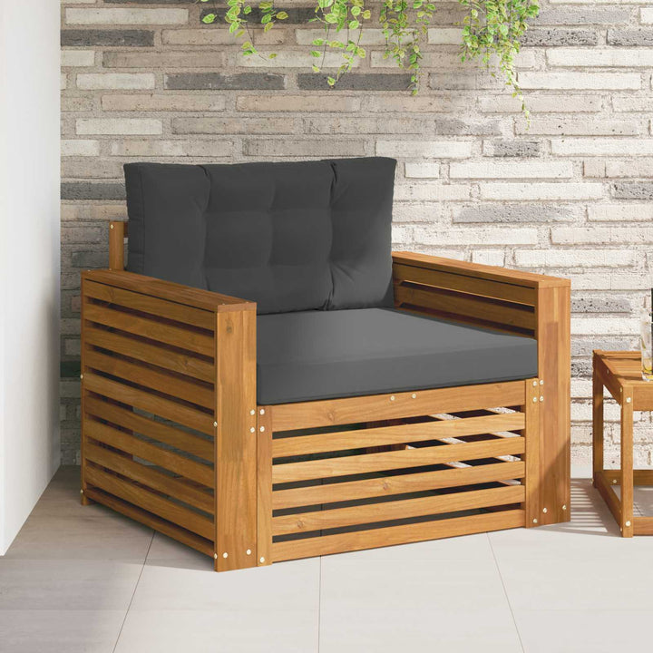 Udendørs sofa Soli Akacietræ og polyester Naturlig og Antracit