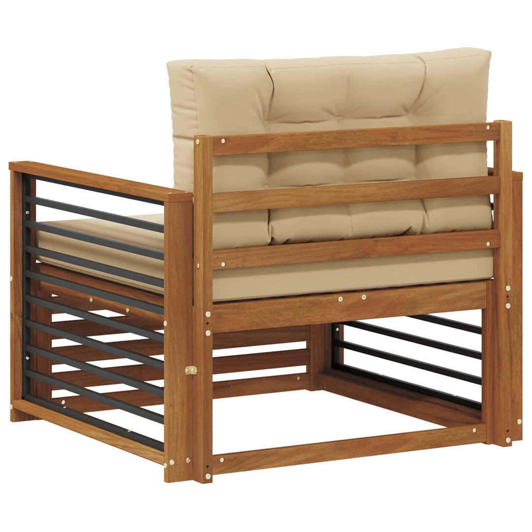 Udendørs sofa Soli Akacietræ og polyester Naturlig og Beige