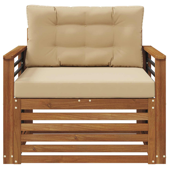 Udendørs sofa Soli Akacietræ og polyester Naturlig og Beige