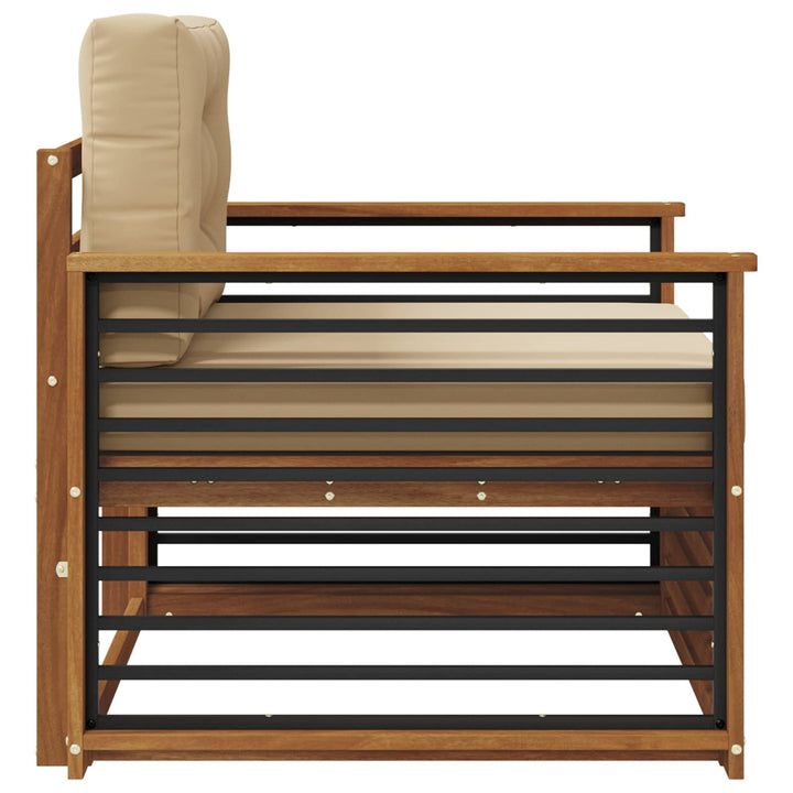 Udendørs sofa Soli Akacietræ og polyester Naturlig og Beige