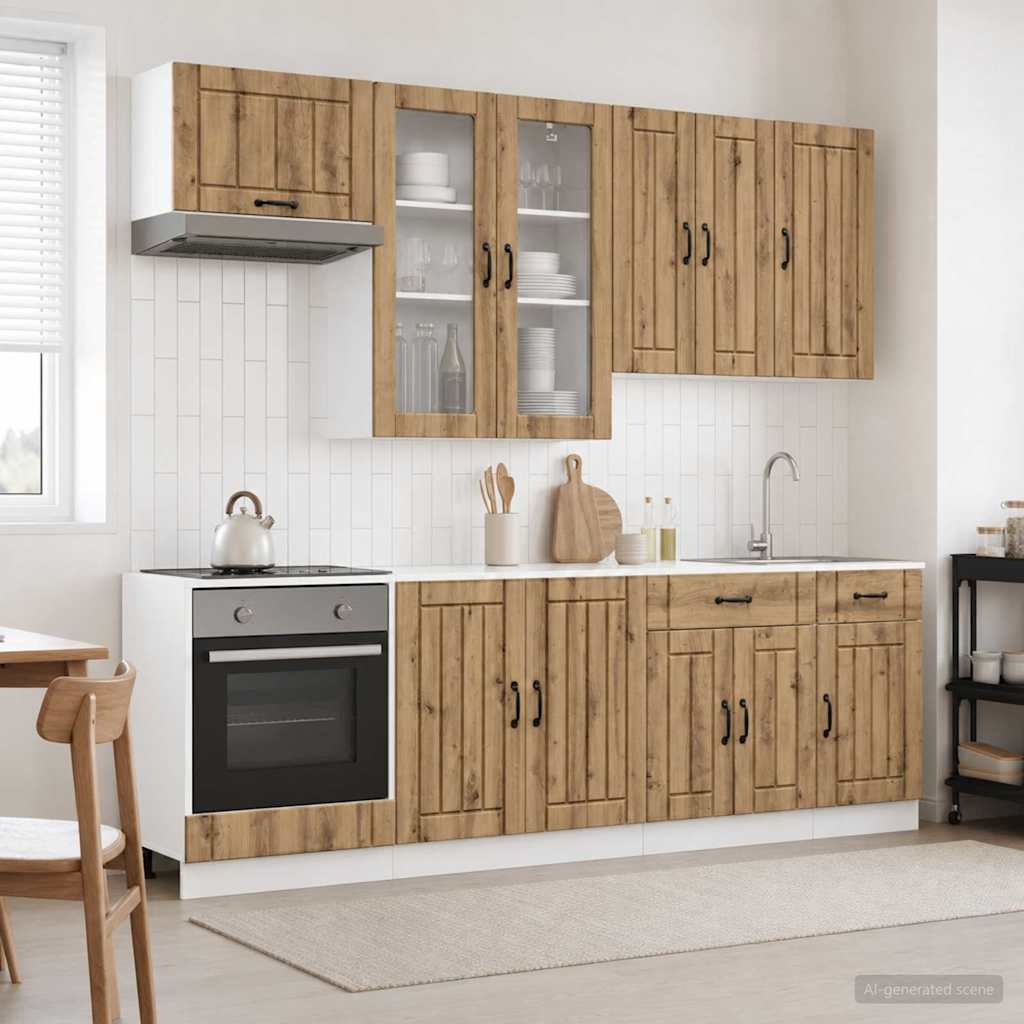 Køkken enhed LUCCA 8 pcs Artisan-eg Konstrueret træ