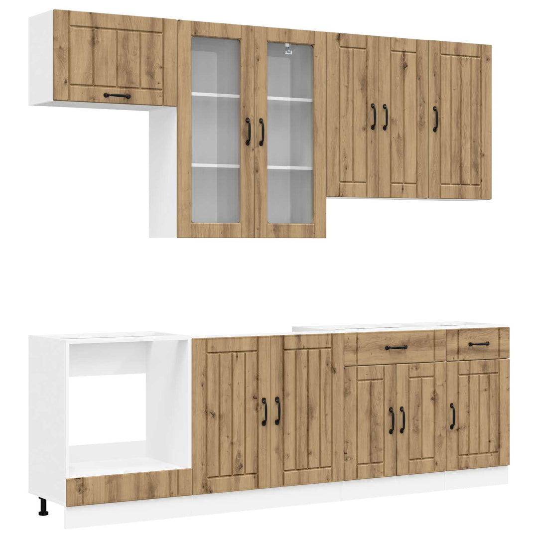 Køkken enhed LUCCA 8 pcs Artisan-eg Konstrueret træ