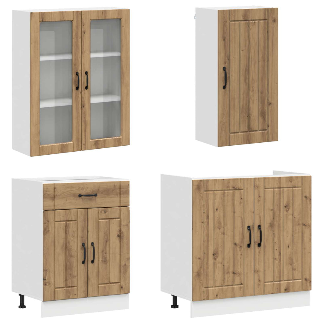 Køkken enhed LUCCA 8 pcs Artisan-eg Konstrueret træ