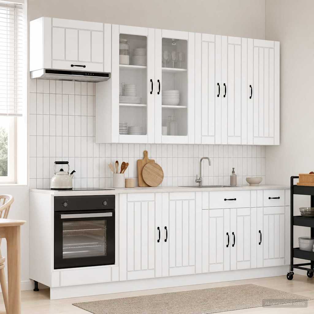 Køkken enhed LUCCA 8 stk. Hvid Konstrueret træ