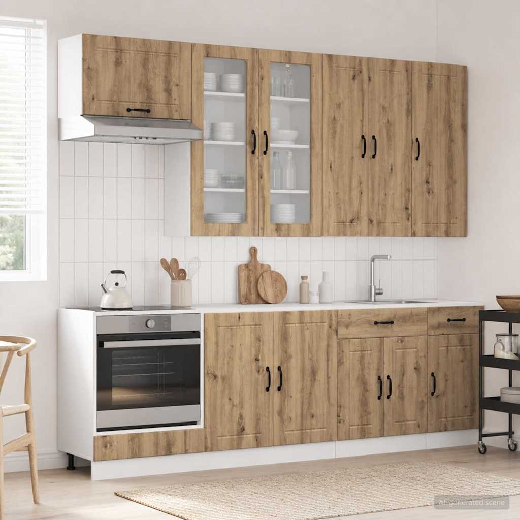 Køkken enhed LUCCA 8 pcs Artisan-eg Konstrueret træ