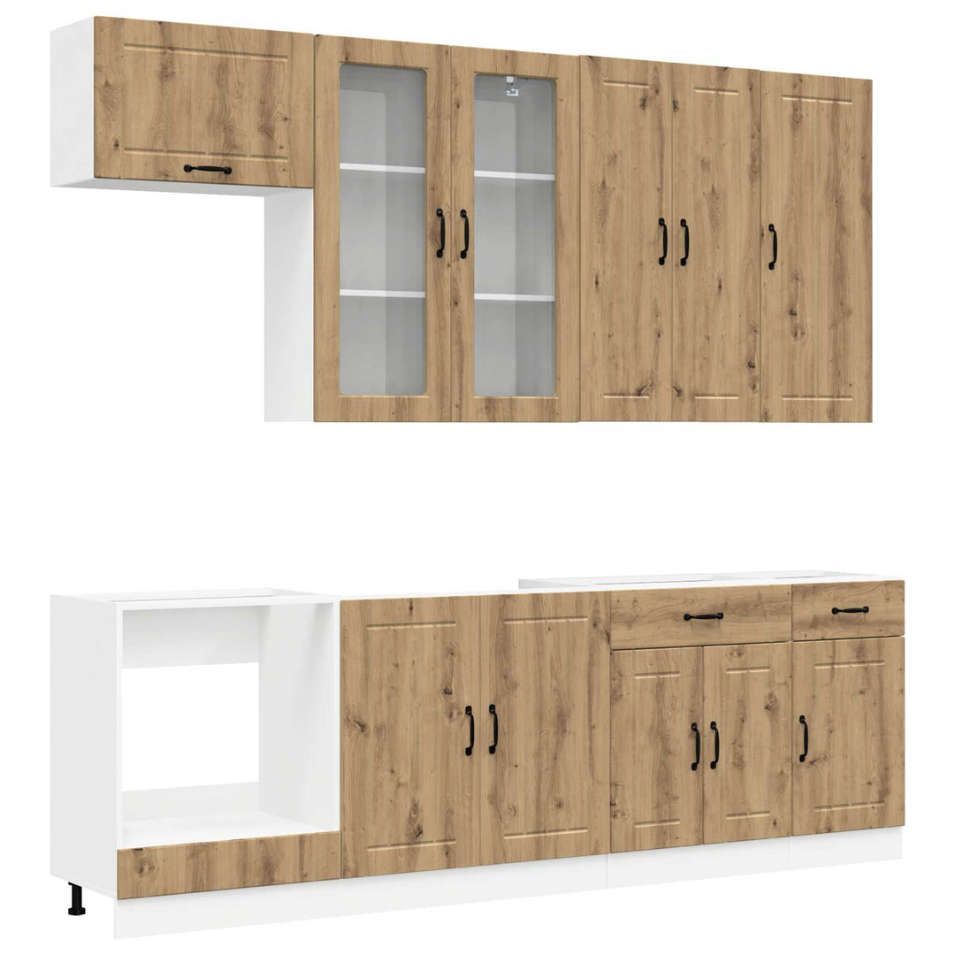 Køkken enhed LUCCA 8 pcs Artisan-eg Konstrueret træ