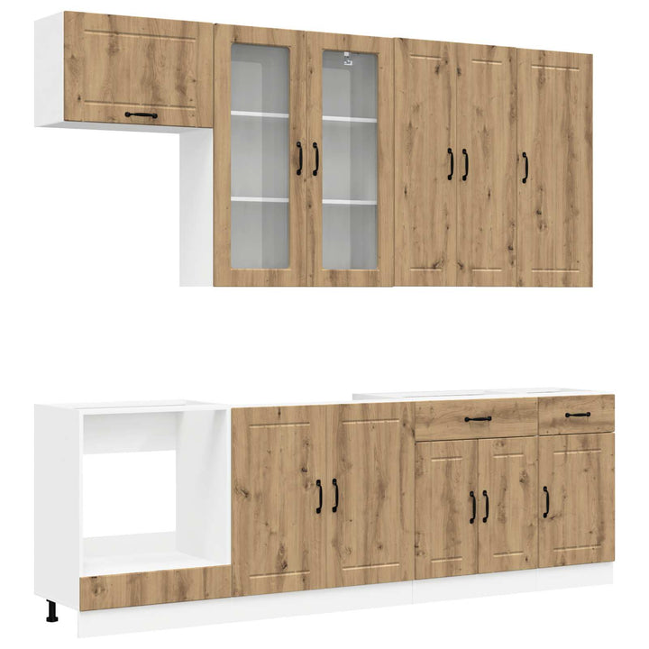 Køkken enhed LUCCA 8 pcs Artisan-eg Konstrueret træ