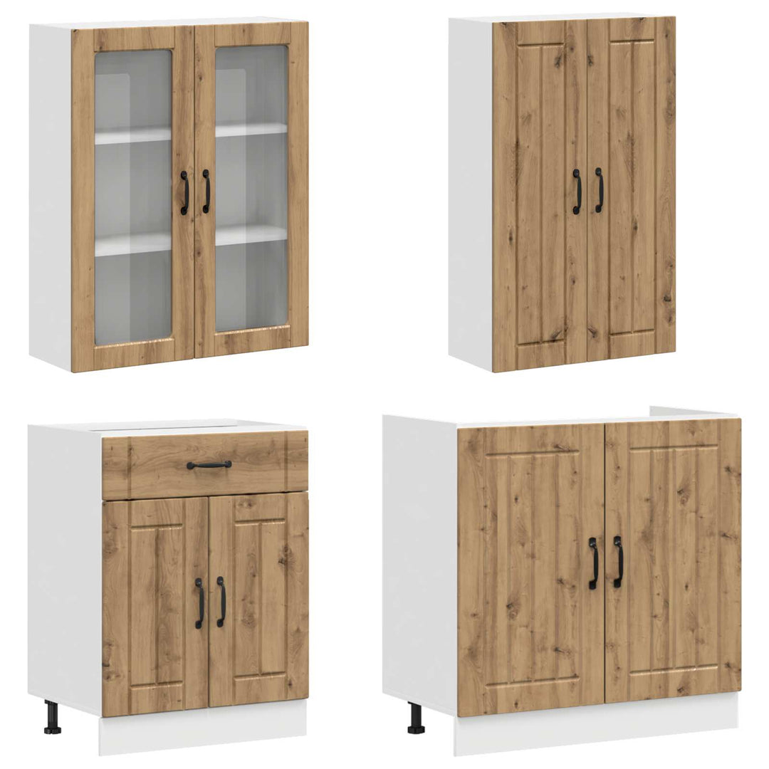 Køkken enhed LUCCA 8 pcs Artisan-eg Konstrueret træ