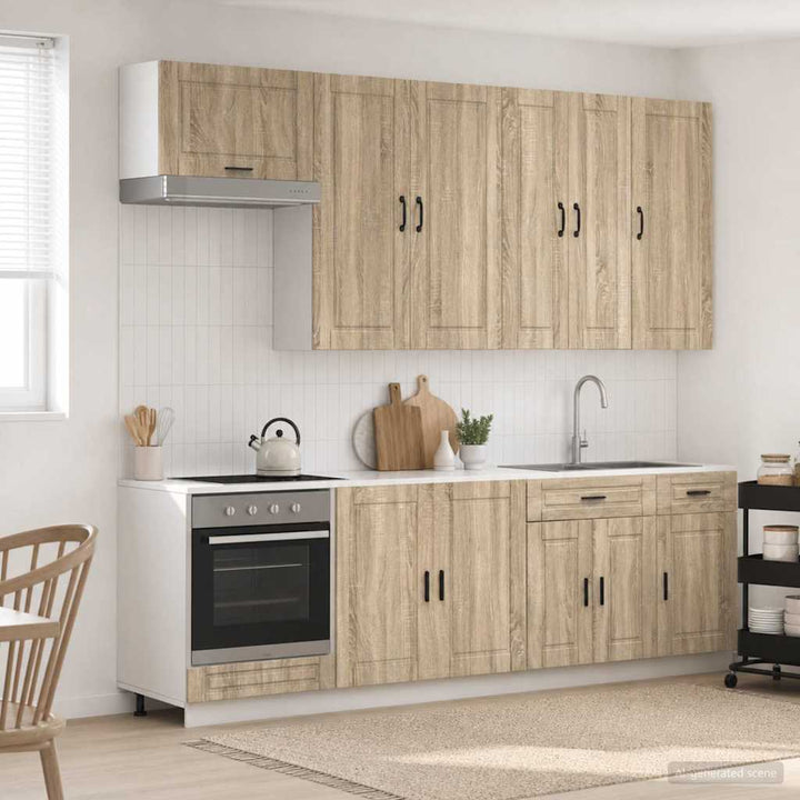 Køkken enhed PORTO 8 pcs Sonoma-eg Konstrueret træ