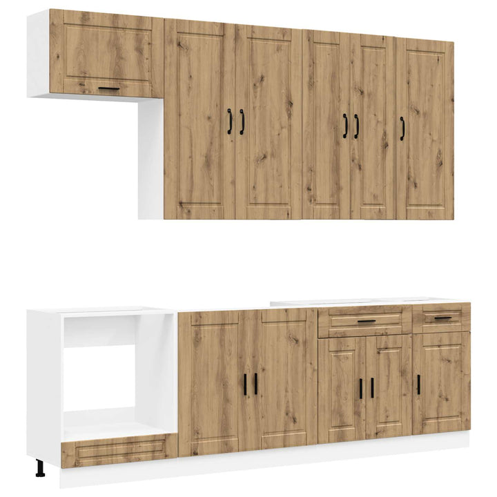 Køkken enhed PORTO 8 pcs Artisan-eg Konstrueret træ