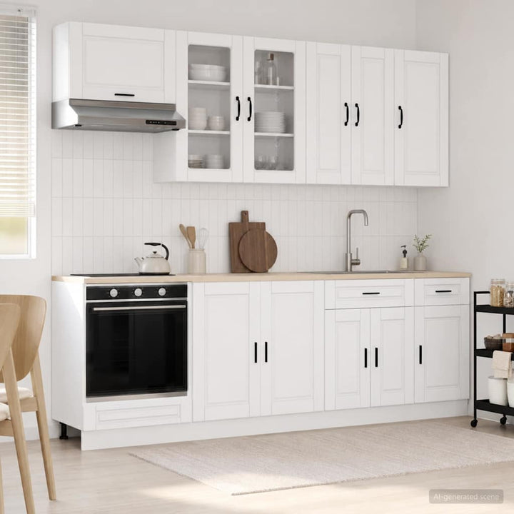 Køkken enhed PORTO 8 pcs Hvid Konstrueret træ