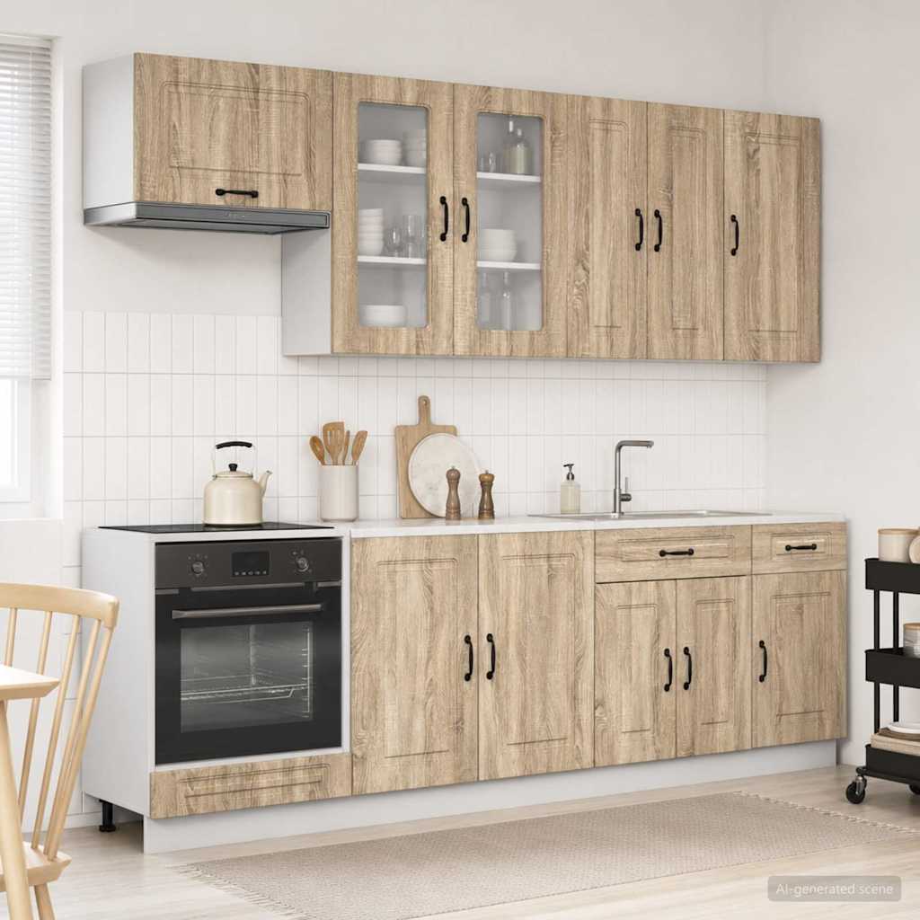 Køkken enhed KALMAR 8 pcs Sonoma-eg Konstrueret træ