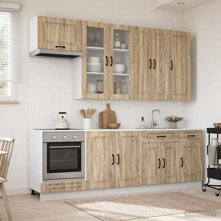 Køkken enhed KALMAR 8 pcs Sonoma-eg Konstrueret træ
